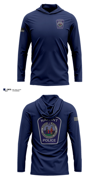 Long Sleeve hooded sunshirt, Nahant Marine Unit, Police, Teamtime, Team time, sublimation, custom sports apparel, team uniforms, spirit wear, spiritwear, sports uniforms, custom shirts, team store, custom team store, fundraiser sports, apparel fundraiser