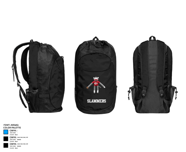 Gear Bag, Slammers, Men's Basketball, Teamtime, Team time, sublimation, custom sports apparel, team uniforms, spirit wear, spiritwear, sports uniforms, custom shirts, team store, custom team store, fundraiser sports, apparel fundraiser