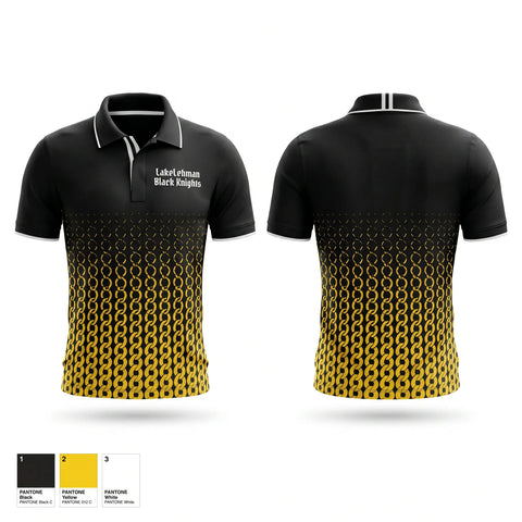 Short Sleeve Performance Polo, Lake-Lehman Black Knights, Men's Basketball, Teamtime, Team time, sublimation, custom sports apparel, team uniforms, spirit wear, spiritwear, sports uniforms, custom shirts, team store, custom team store, fundraiser sports, apparel fundraiser