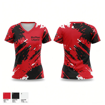 Bluffton Legacy Women's Short Sleeve V-neck Shirt - 1