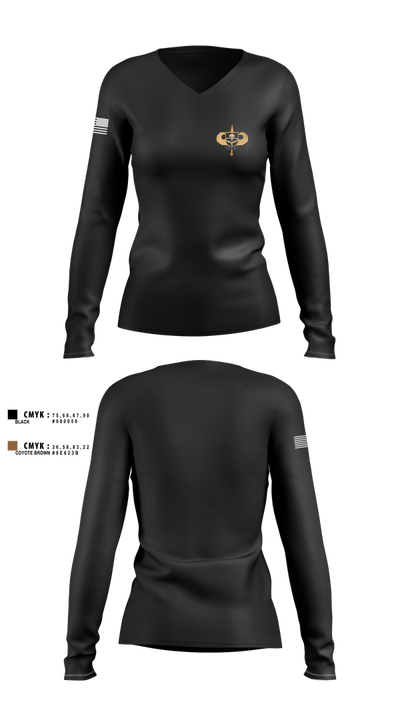 Barren County TAC Team 38222509 Women's Long Sleeve V-neck Shirt - 5