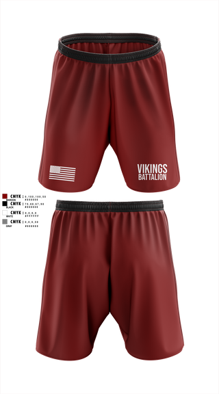Athletic Shorts With Pockets, Viking battalion, Army, Teamtime, Team time, sublimation, custom sports apparel, team uniforms, spirit wear, spiritwear, sports uniforms, custom shirts, team store, custom team store, fundraiser sports, apparel fundraiser