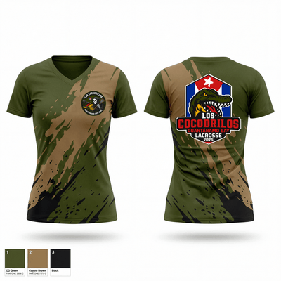Los Cocodrilos 14023628 Women's Short Sleeve V-neck Shirt - 1
