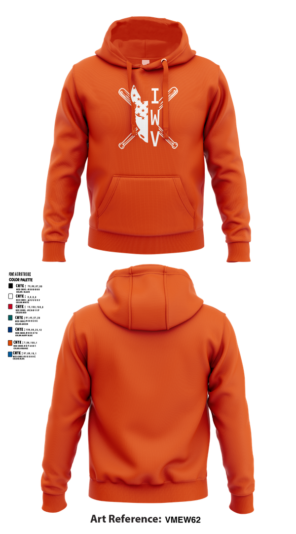 Hoodie, IWV Youth Baseball, Baseball, Teamtime, Team time, sublimation, custom sports apparel, team uniforms, spirit wear, spiritwear, sports uniforms, custom shirts, team store, custom team store, fundraiser sports, apparel fundraiser