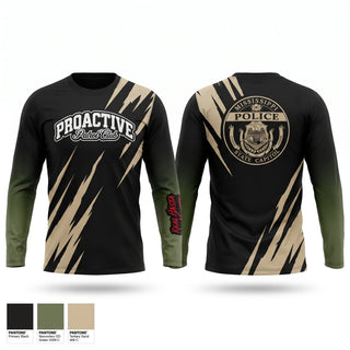 Long Sleeve Performance Shirt, Proactive Patrol Club, Police, Teamtime, Team time, sublimation, custom sports apparel, team uniforms, spirit wear, spiritwear, sports uniforms, custom shirts, team store, custom team store, fundraiser sports, apparel fundraiser