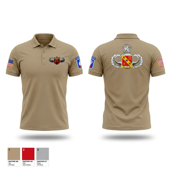 Short Sleeve Performance Polo, 4-319 AFAR, Assassin Battery, Army, Teamtime, Team time, sublimation, custom sports apparel, team uniforms, spirit wear, spiritwear, sports uniforms, custom shirts, team store, custom team store, fundraiser sports, apparel fundraiser