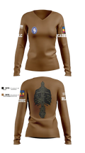 1st BN 515th RTI 17257625 Women's Long Sleeve V-neck Shirt - 10