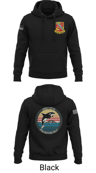 Hoodie, A BTRY, 1-37FAR, , Teamtime, Team time, sublimation, custom sports apparel, team uniforms, spirit wear, spiritwear, sports uniforms, custom shirts, team store, custom team store, fundraiser sports, apparel fundraiser
