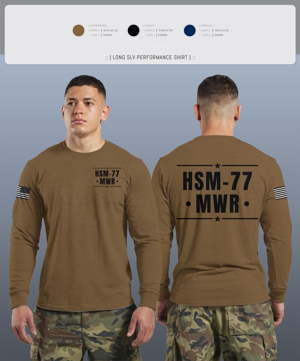 Long Sleeve Performance Shirt, HSM-77 MWR, , Teamtime, Team time, sublimation, custom sports apparel, team uniforms, spirit wear, spiritwear, sports uniforms, custom shirts, team store, custom team store, fundraiser sports, apparel fundraiser