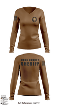 Cook County Sheriff’s Office 24552368 Women's Long Sleeve V-neck Shirt - 1