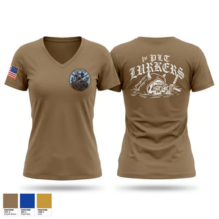 Womens Short Sleeve Vneck Shirt, Lurkers, Army, Teamtime, Team time, sublimation, custom sports apparel, team uniforms, spirit wear, spiritwear, sports uniforms, custom shirts, team store, custom team store, fundraiser sports, apparel fundraiser