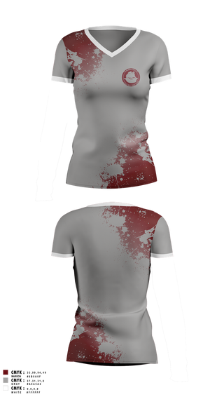 Womens Short Sleeve Vneck Shirt, St. Francis Xavier Academy, , Teamtime, Team time, sublimation, custom sports apparel, team uniforms, spirit wear, spiritwear, sports uniforms, custom shirts, team store, custom team store, fundraiser sports, apparel fundraiser