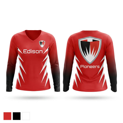Detroit Edison PSA 90173531 Women's Long Sleeve V-neck Shirt - 1