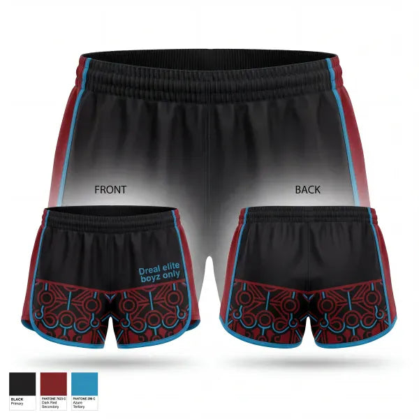 Womens Shorts, D-real elite boyz, , Teamtime, Team time, sublimation, custom sports apparel, team uniforms, spirit wear, spiritwear, sports uniforms, custom shirts, team store, custom team store, fundraiser sports, apparel fundraiser