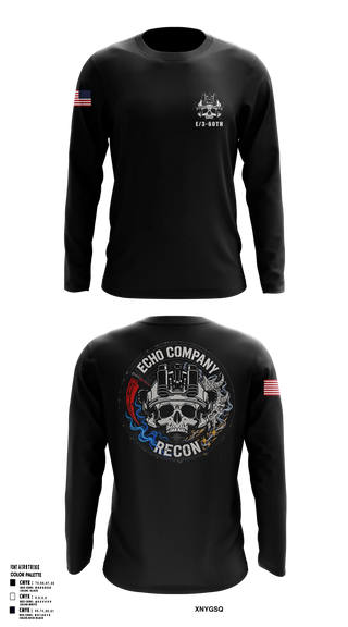 Long Sleeve Performance Shirt, ECHO COMPANY, 3-60TH IN, Army, Teamtime, Team time, sublimation, custom sports apparel, team uniforms, spirit wear, spiritwear, sports uniforms, custom shirts, team store, custom team store, fundraiser sports, apparel fundraiser
