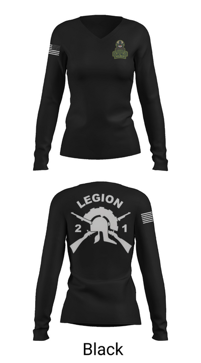 2-1 21461716 Women's Long Sleeve V-neck Shirt - 37