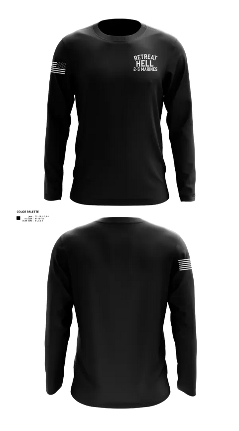 Long Sleeve Performance Shirt, Retreat Hell 2-5 MarinesRetreat Hell 2-5 Marines, Marines, Teamtime, Team time, sublimation, custom sports apparel, team uniforms, spirit wear, spiritwear, sports uniforms, custom shirts, team store, custom team store, fundraiser sports, apparel fundraiser