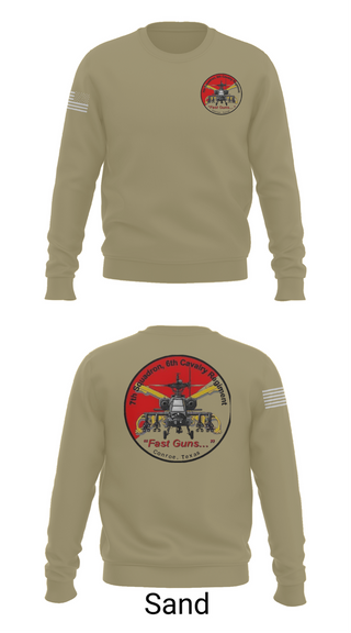 Crew Neck Sweatshirt, 7th Squadron, Sixth Cavalry Regiment, , Teamtime, Team time, sublimation, custom sports apparel, team uniforms, spirit wear, spiritwear, sports uniforms, custom shirts, team store, custom team store, fundraiser sports, apparel fundraiser