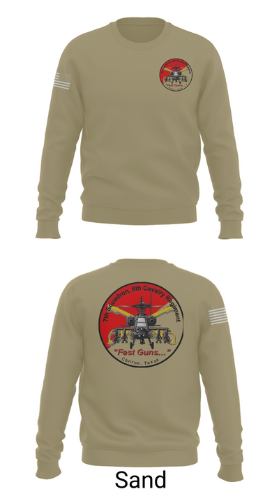 7th Squadron, Sixth Cavalry Regiment 24299123 Crew Neck Sweatshirt - 85
