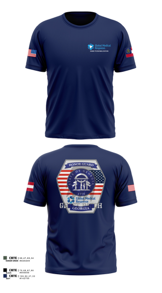 Short Sleeve Performance Shirt, GMR Georgia Honor Guard, EMS/EMT, Teamtime, Team time, sublimation, custom sports apparel, team uniforms, spirit wear, spiritwear, sports uniforms, custom shirts, team store, custom team store, fundraiser sports, apparel fundraiser