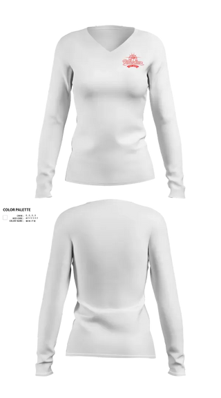Womens Long Sleeve Vneck Shirt, Team Redemption, Women's Basketball, Teamtime, Team time, sublimation, custom sports apparel, team uniforms, spirit wear, spiritwear, sports uniforms, custom shirts, team store, custom team store, fundraiser sports, apparel fundraiser