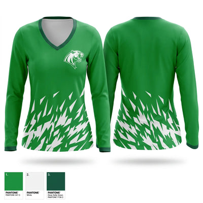 Cougars Women's Long Sleeve V-neck Shirt - 1