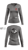 Pershing Rifles, Company L-4 59205513 Women's Long Sleeve V-neck Shirt - 3