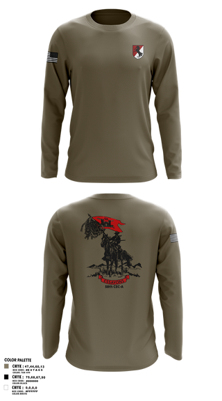 Long Sleeve Performance Shirt, 58th CEC-A, Army, Teamtime, Team time, sublimation, custom sports apparel, team uniforms, spirit wear, spiritwear, sports uniforms, custom shirts, team store, custom team store, fundraiser sports, apparel fundraiser