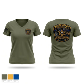 Womens Short Sleeve Vneck Shirt, Detective Division, Police, Teamtime, Team time, sublimation, custom sports apparel, team uniforms, spirit wear, spiritwear, sports uniforms, custom shirts, team store, custom team store, fundraiser sports, apparel fundraiser