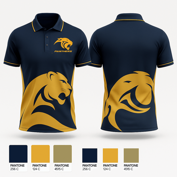 Short Sleeve Performance Polo, Panthers, , Teamtime, Team time, sublimation, custom sports apparel, team uniforms, spirit wear, spiritwear, sports uniforms, custom shirts, team store, custom team store, fundraiser sports, apparel fundraiser