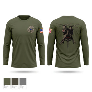 Long Sleeve Performance Shirt, 1-222 Aviation 1st Platoon D.co, Army, Teamtime, Team time, sublimation, custom sports apparel, team uniforms, spirit wear, spiritwear, sports uniforms, custom shirts, team store, custom team store, fundraiser sports, apparel fundraiser