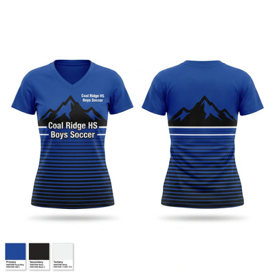 Coal Ridge HS Boys Soccer Women's Short Sleeve V-neck Shirt - 1