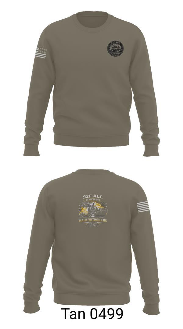 Crew Neck Sweatshirt, 92F ALC, National Guard, Teamtime, Team time, sublimation, custom sports apparel, team uniforms, spirit wear, spiritwear, sports uniforms, custom shirts, team store, custom team store, fundraiser sports, apparel fundraiser