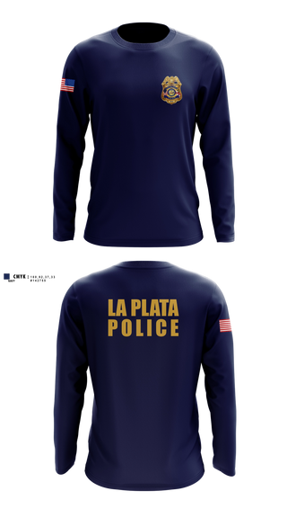 Long Sleeve Performance Shirt, La Plata Police Department, Police, Teamtime, Team time, sublimation, custom sports apparel, team uniforms, spirit wear, spiritwear, sports uniforms, custom shirts, team store, custom team store, fundraiser sports, apparel fundraiser