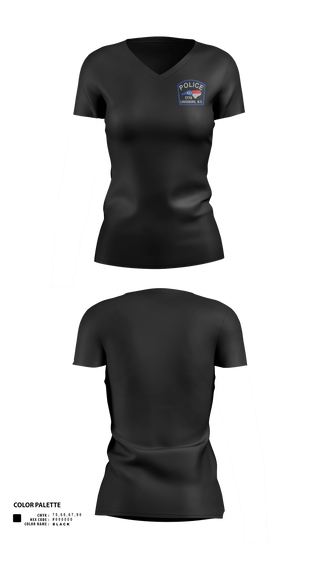Womens Short Sleeve Vneck Shirt, Louisburg Police Department, Police, Teamtime, Team time, sublimation, custom sports apparel, team uniforms, spirit wear, spiritwear, sports uniforms, custom shirts, team store, custom team store, fundraiser sports, apparel fundraiser