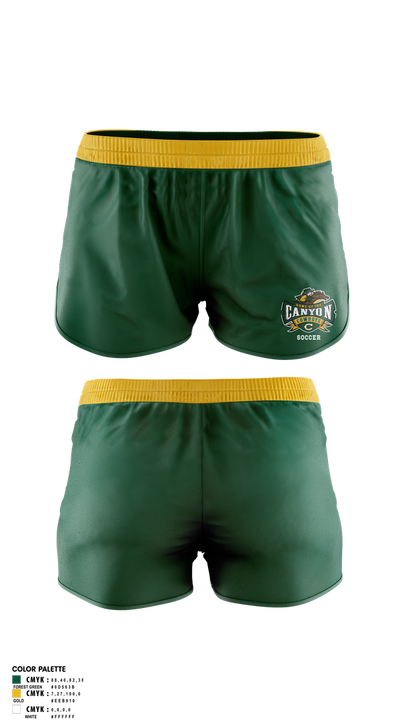 Canyon High School Girls Soccer 73964009 Womens Soccer Shorts - 1