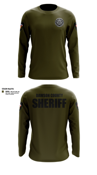 Long Sleeve Performance Shirt, Dawson County Sheriff’s Office, Police, Teamtime, Team time, sublimation, custom sports apparel, team uniforms, spirit wear, spiritwear, sports uniforms, custom shirts, team store, custom team store, fundraiser sports, apparel fundraiser