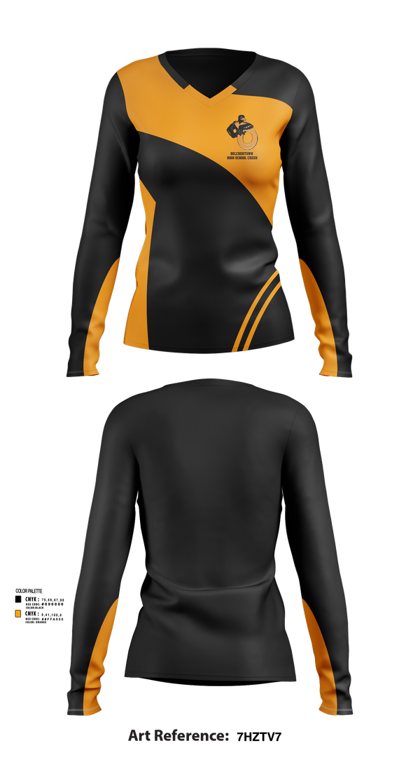 Womens Long Sleeve Vneck Shirt, Belchertown High School Cheer, Cheer, Teamtime, Team time, sublimation, custom sports apparel, team uniforms, spirit wear, spiritwear, sports uniforms, custom shirts, team store, custom team store, fundraiser sports, apparel fundraiser