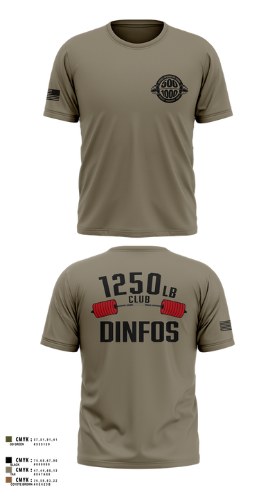 DINFOS 1000LB Club 26968217 Short Sleeve Performance Shirt - 10