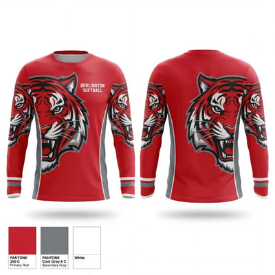 Burlington Softball 66356243 Long Sleeve Performance Shirt 1