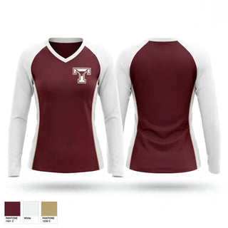 Womens Long Sleeve Vneck Shirt, Tarkington Softball, Softball, Teamtime, Team time, sublimation, custom sports apparel, team uniforms, spirit wear, spiritwear, sports uniforms, custom shirts, team store, custom team store, fundraiser sports, apparel fundraiser