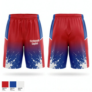 Mens Reversible Basketball Shorts, Firebaugh Eagles, Women's Basketball, Teamtime, Team time, sublimation, custom sports apparel, team uniforms, spirit wear, spiritwear, sports uniforms, custom shirts, team store, custom team store, fundraiser sports, apparel fundraiser