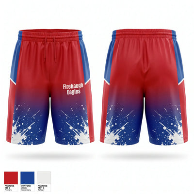 Firebaugh Eagles Mens Reversible Basketball Shorts - 1