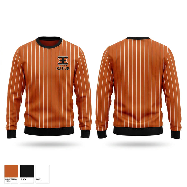 Crew Neck Sweatshirt, Elite Expos, Baseball, Teamtime, Team time, sublimation, custom sports apparel, team uniforms, spirit wear, spiritwear, sports uniforms, custom shirts, team store, custom team store, fundraiser sports, apparel fundraiser