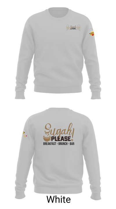 Sugah Please Breakfast Brunch Bar 84715642 Crew Neck Sweatshirt - 2