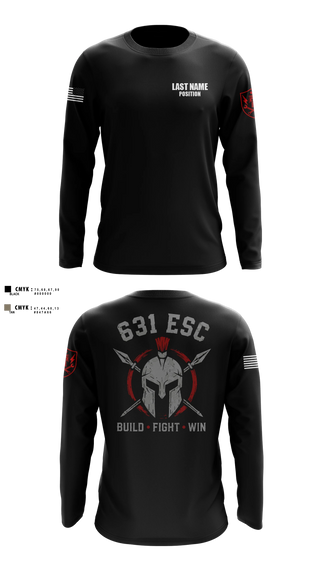 Long Sleeve Performance Shirt, 631st ESC, Army, Teamtime, Team time, sublimation, custom sports apparel, team uniforms, spirit wear, spiritwear, sports uniforms, custom shirts, team store, custom team store, fundraiser sports, apparel fundraiser