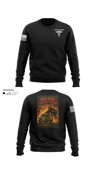 Crew Neck Sweatshirt, 194th AR BDE HRT Medics, Army, Teamtime, Team time, sublimation, custom sports apparel, team uniforms, spirit wear, spiritwear, sports uniforms, custom shirts, team store, custom team store, fundraiser sports, apparel fundraiser