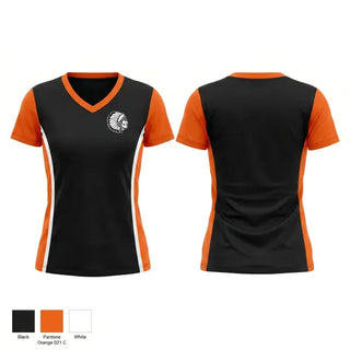 Womens Short Sleeve Vneck Shirt, Apache Warriors, Cross Country, Teamtime, Team time, sublimation, custom sports apparel, team uniforms, spirit wear, spiritwear, sports uniforms, custom shirts, team store, custom team store, fundraiser sports, apparel fundraiser
