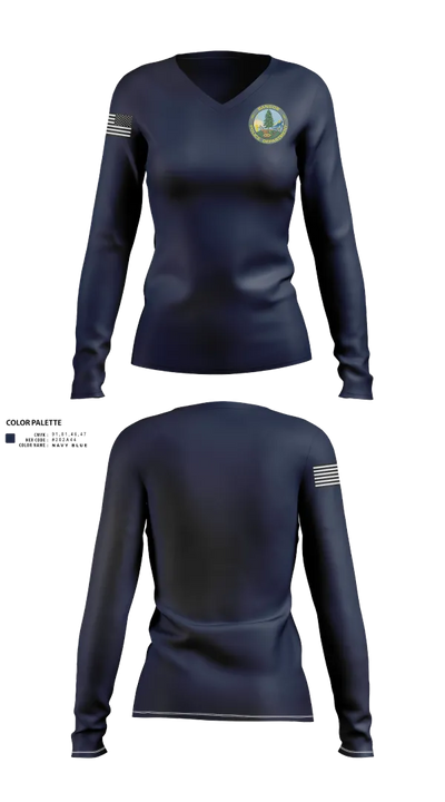 Bangor PD 19370078 Women's Long Sleeve V-neck Shirt - 22