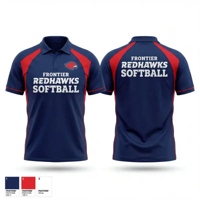 Frontier Regional School Softball 62798325 Short Sleeve Performance Polo - 1